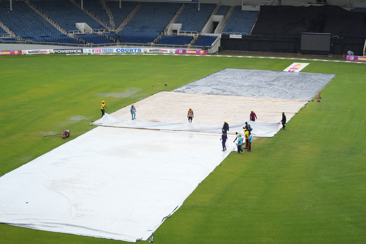 Rain frustrates West Indies in Jamaica