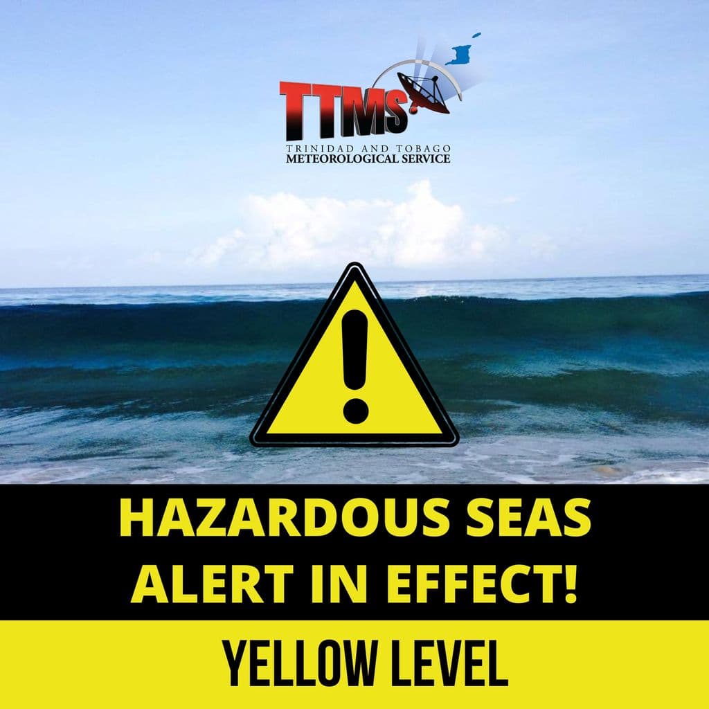 Hazardous Seas Alert/YELLOW LEVEL goes into effect Saturday