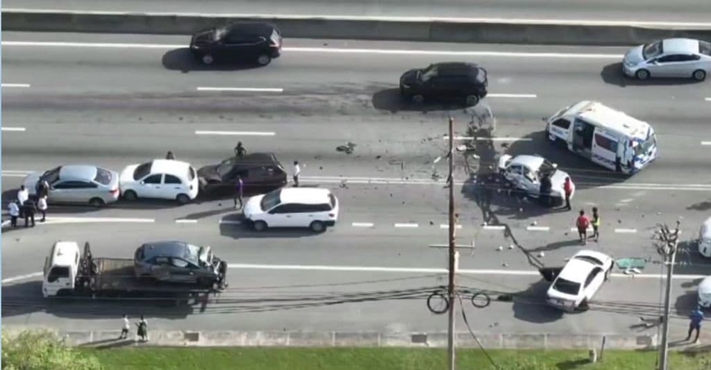 7-car smash-up in Valsayn causes gridlock traffic