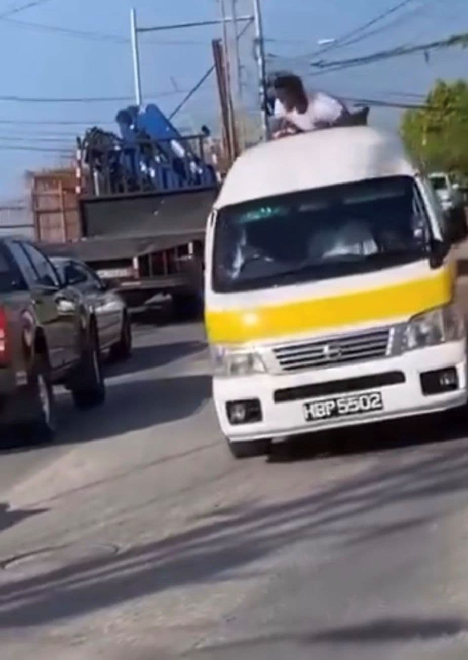 Man who hopped onto maxi in viral video arrested