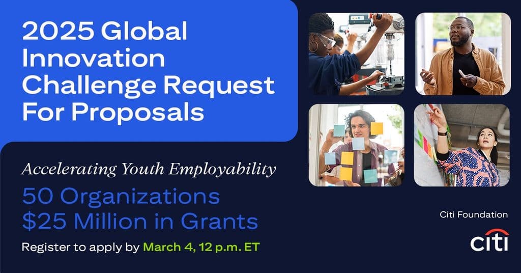 Citi Foundation announces 2025 Global Innovation Challenge for youth employment