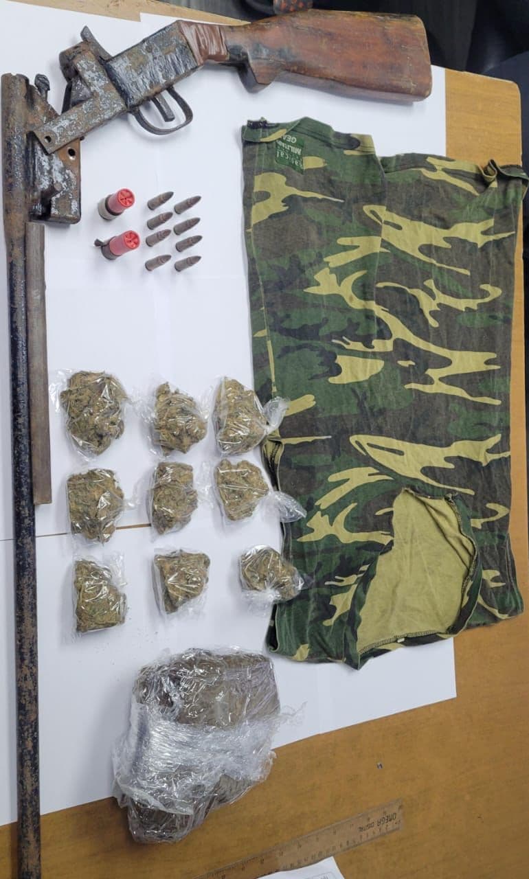 Firearm, ammunition and cannabis seized