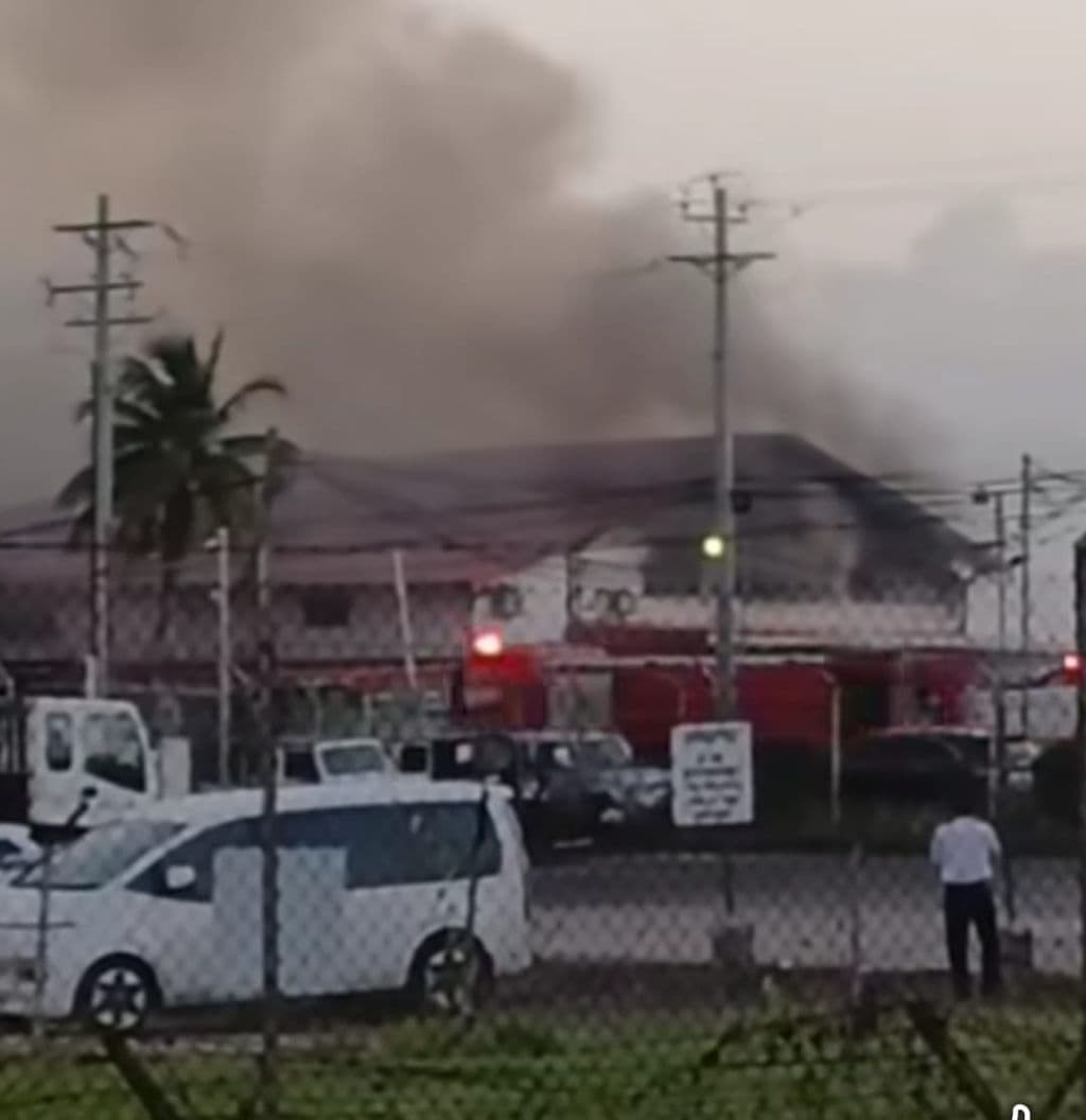 Warehouse fire halts flights at Piarco Airport