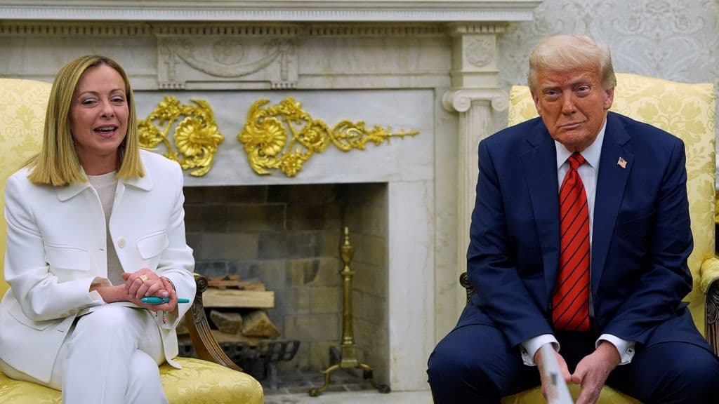 Trump says he’s in ‘no rush’ to end tariffs as he meets with Italy’s Meloni