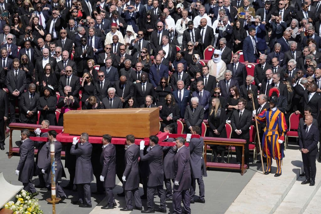 Mighty and meek say farewell to Pope Francis during Vatican funeral and last popemobile ride