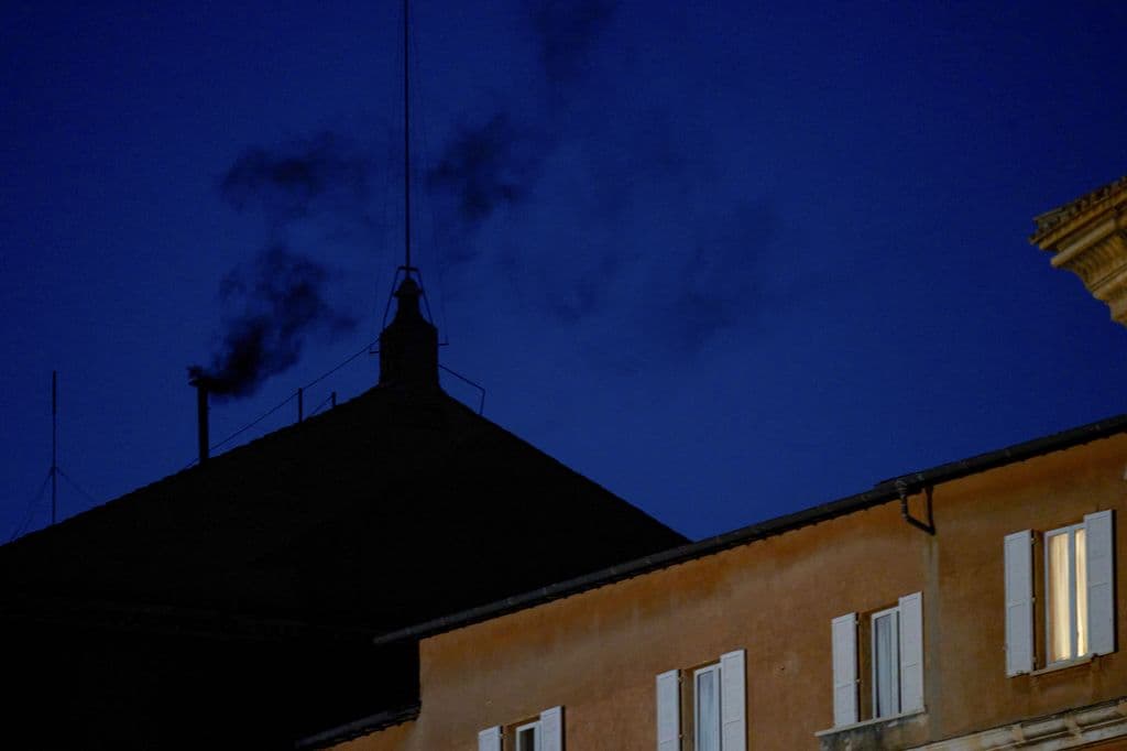 No pope chosen as black smoke rises from Sistine Chapel