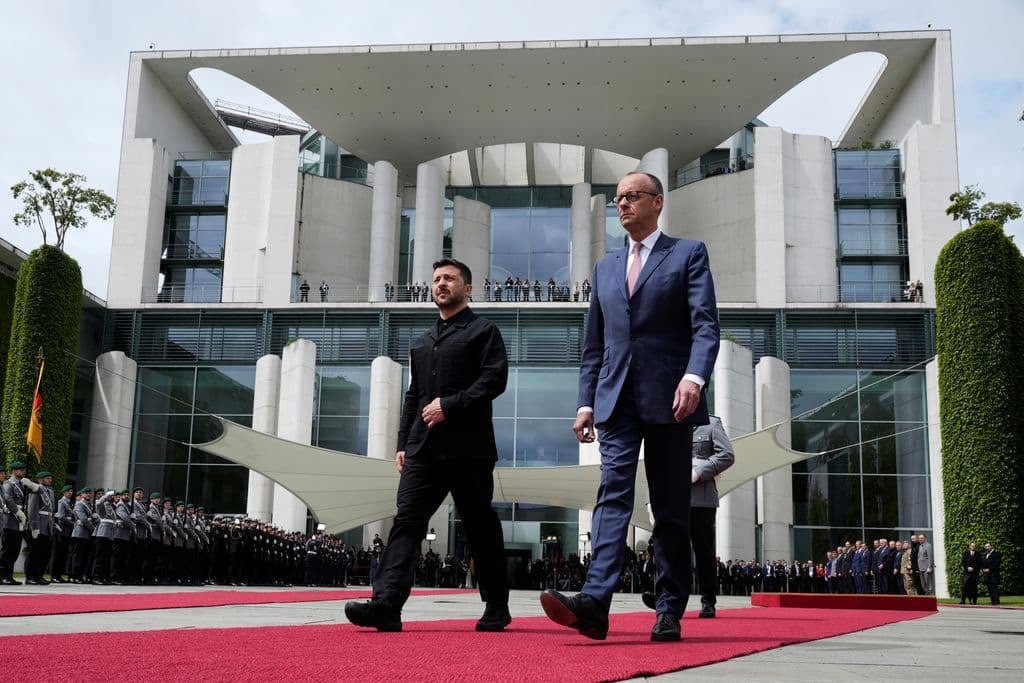 Zelenskyy visits Berlin as he seeks more support for Ukraine’s defence as Russia steps up attacks