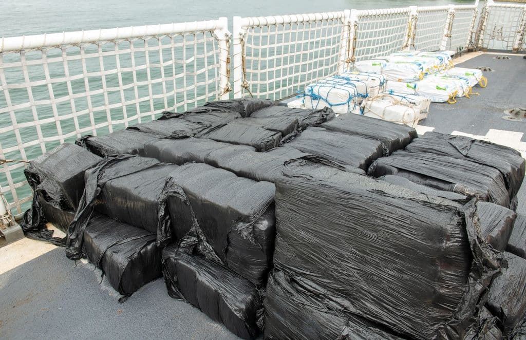 US Coast Guard offloads illicit drugs interdicted in Caribbean Sea