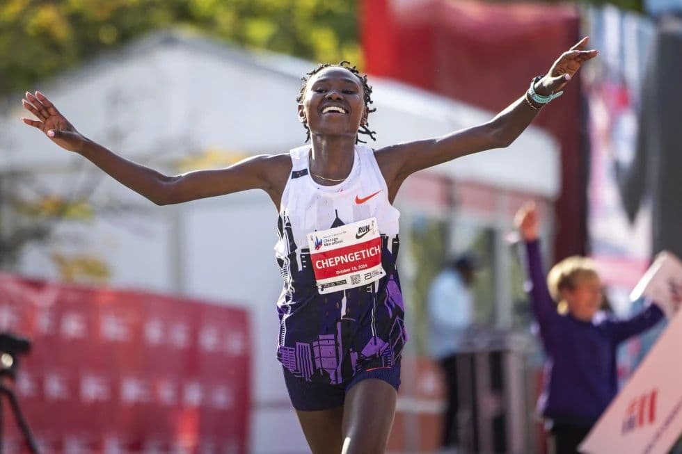 Marathon world record-holder Chepngetich suspended for positive doping test