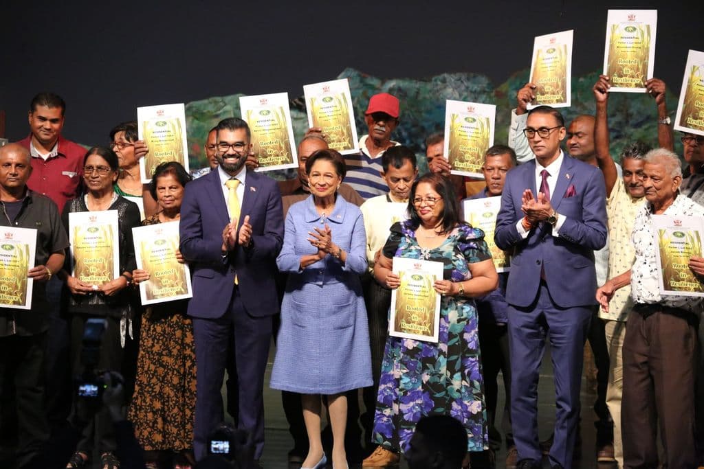 Kamla hands over leases to over 200 ex-Caroni workers