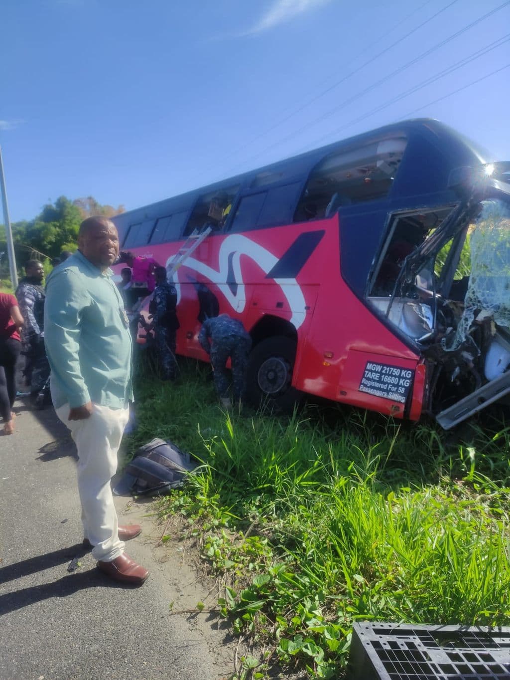 PTSC bus involved in major accident near Freeport
