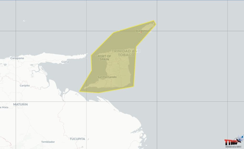 T&T under yellow level rough weather alert until 5pm today