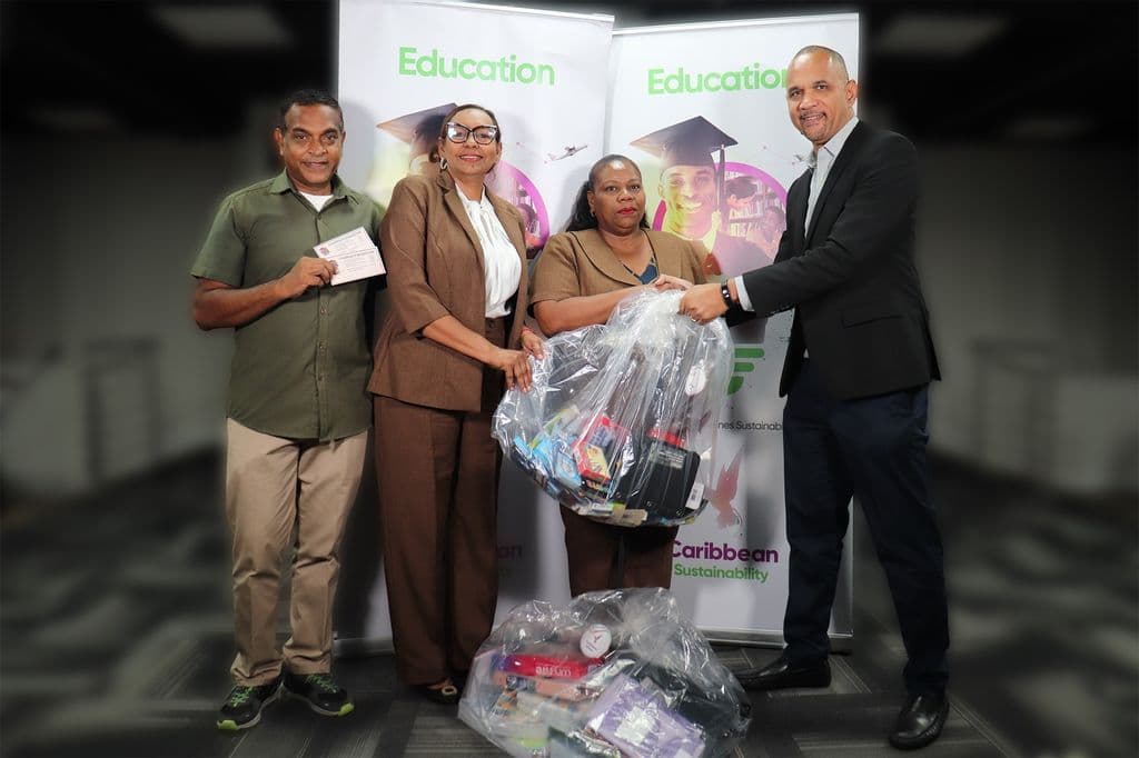 Caribbean Airlines staff donate 7,000 items in annual stationery drive