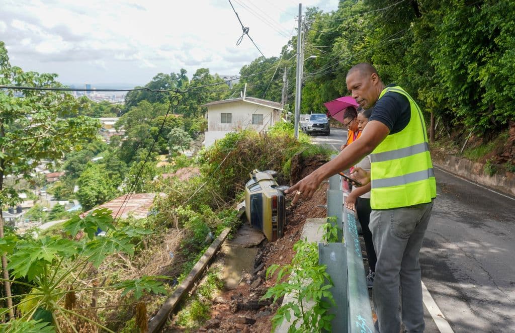 Landslip reported on Fort George Road