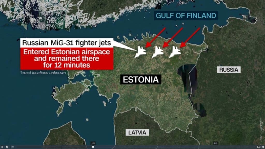 Estonia says 3 Russian fighter jets entered its airspace in ‘brazen’ incursion