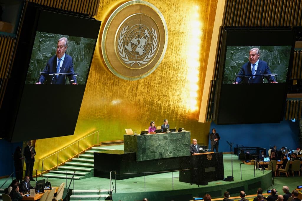 UN chief warns of an age of disruption and human suffering