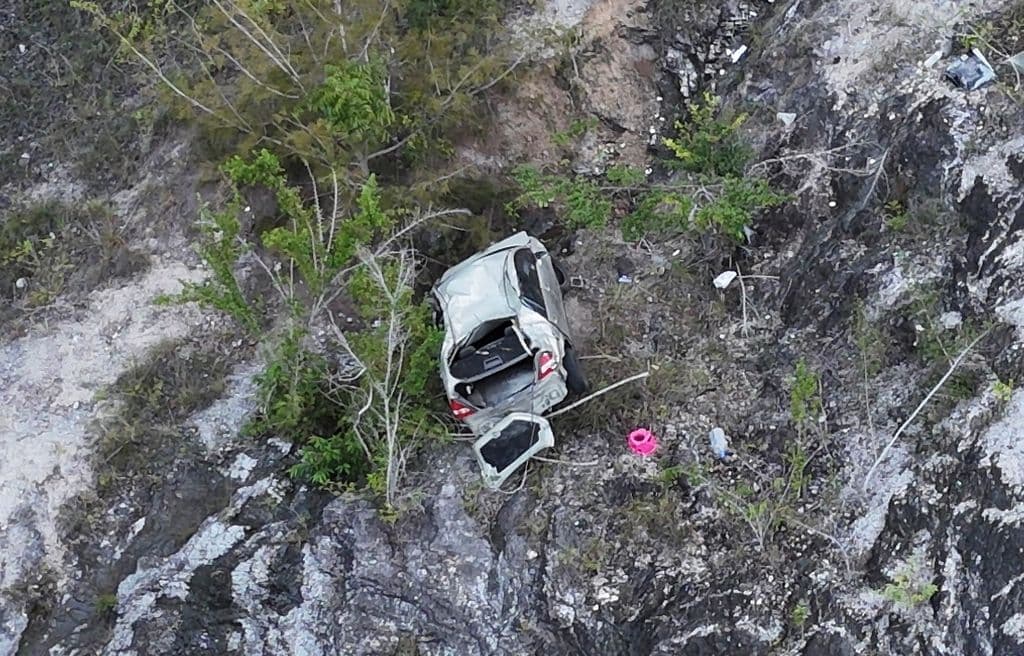 Mom, daughter survive plunge off Sando Hill