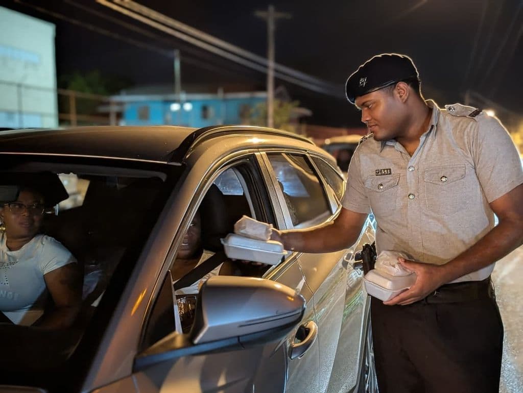 Police give Divali sweets, not tickets during roadblock