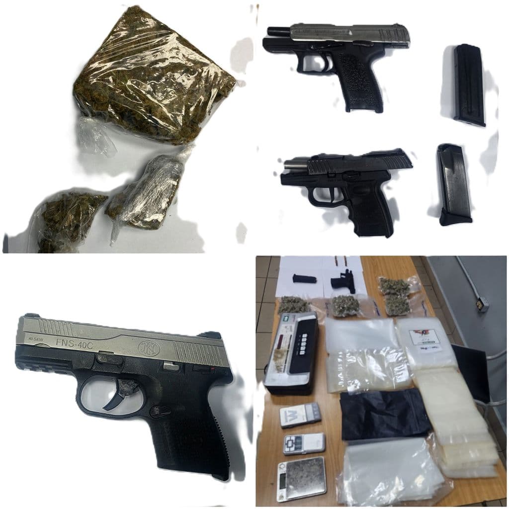 Four firearms, narcotics seized, five arrested in anti-crime exercises
