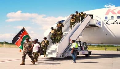 Kenyan troops arrive in Haiti