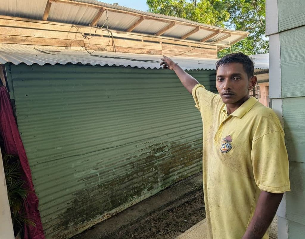 Biche man electrocuted on rooftop