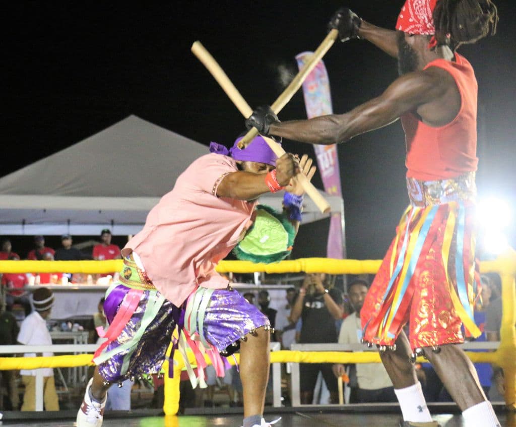 Boismen clash at Stick Fighting semifinals in Sangre Grande