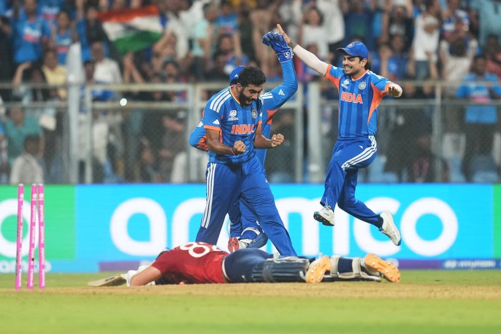 India edges England in high-scoring thriller to reach T20 World Cup final