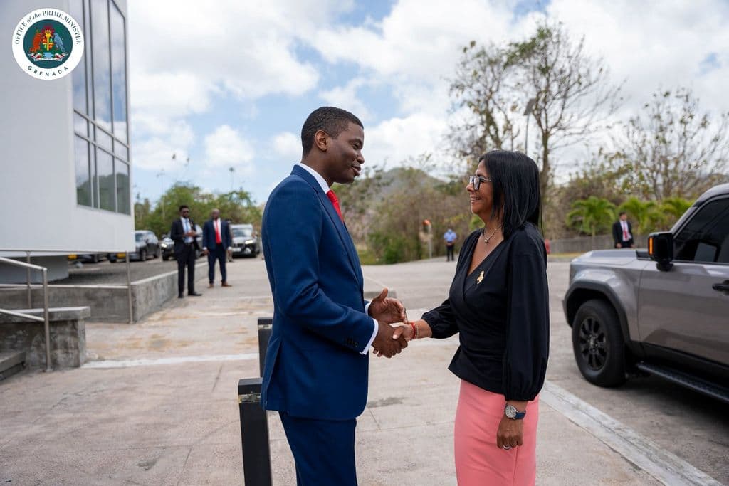 Delcy Rodriguez arrives in Grenada