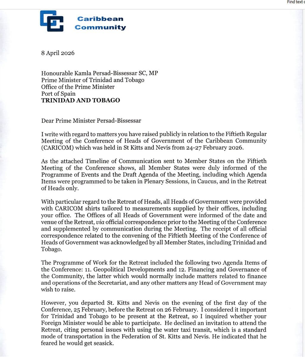 Caricom heads in emergency session over Barnett controversy