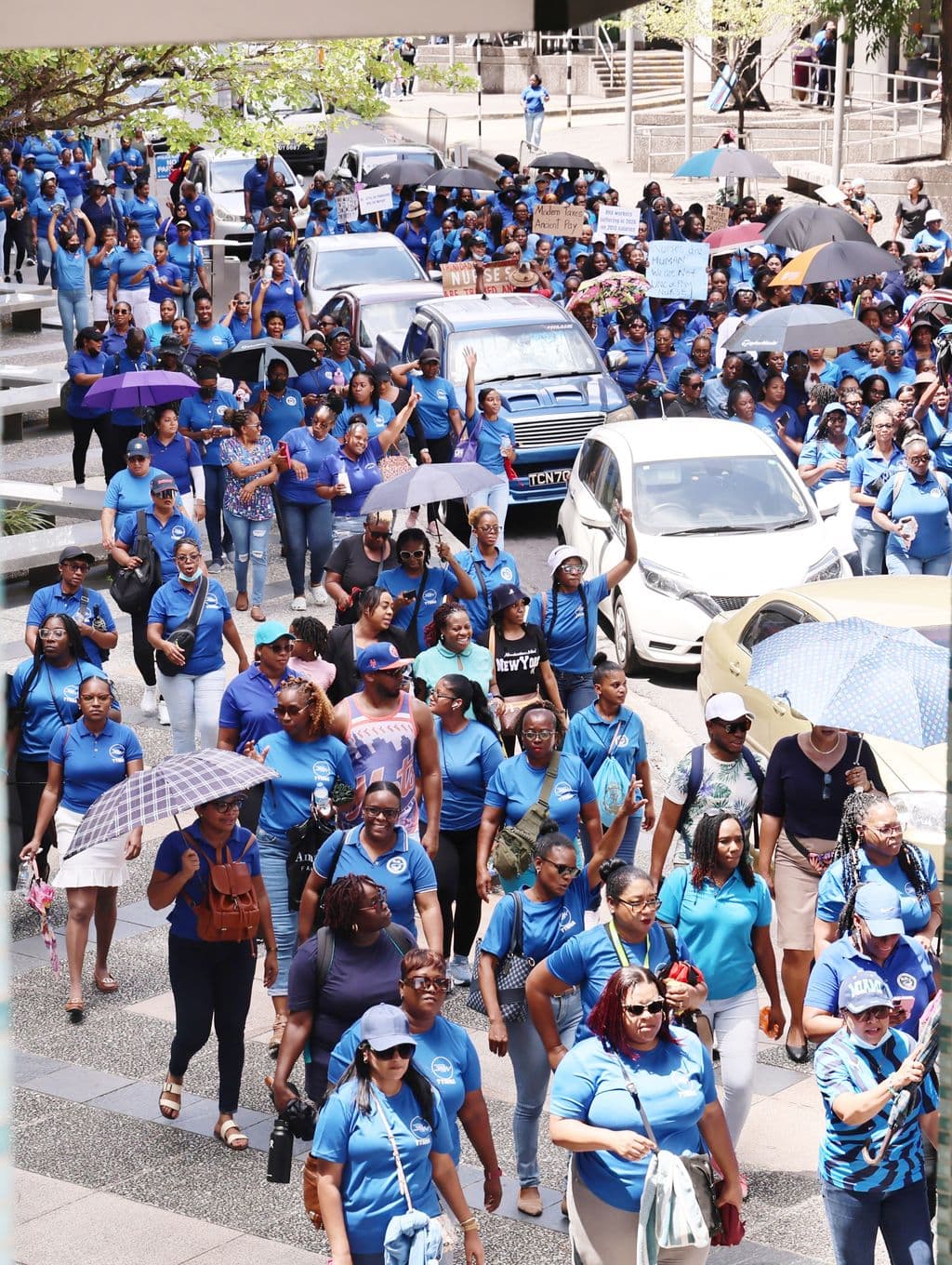 Nurses march on capital during wage protest