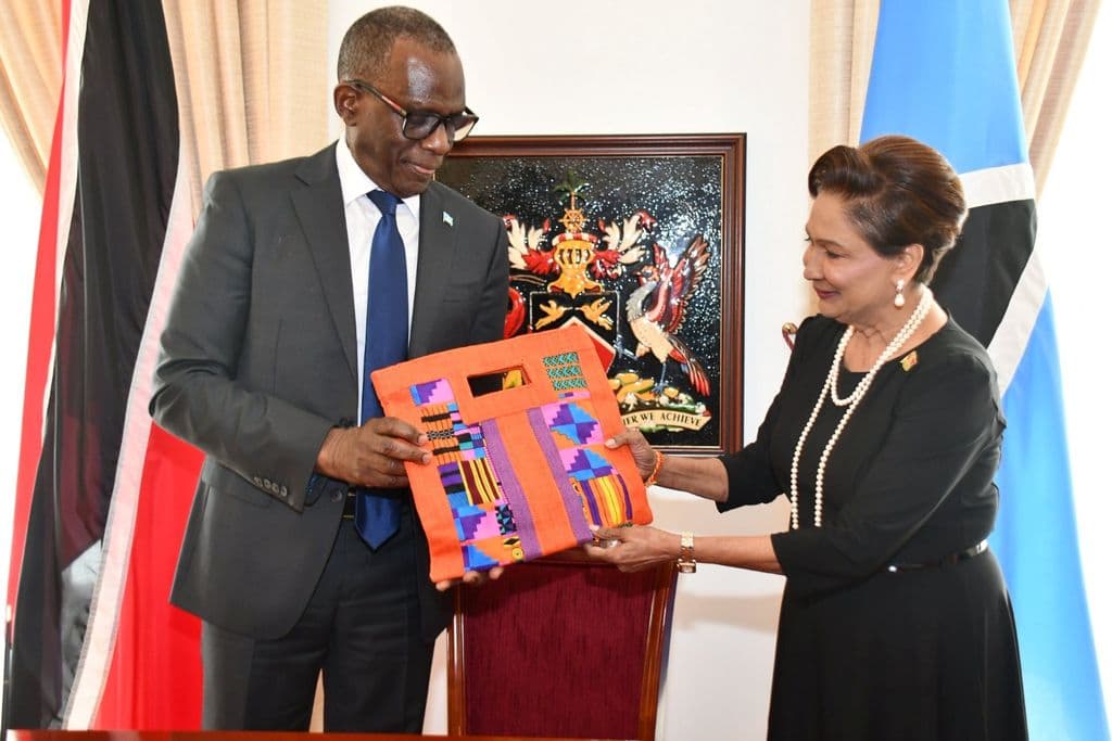 Kamla meets St Lucia Prime Minister Philip Pierre