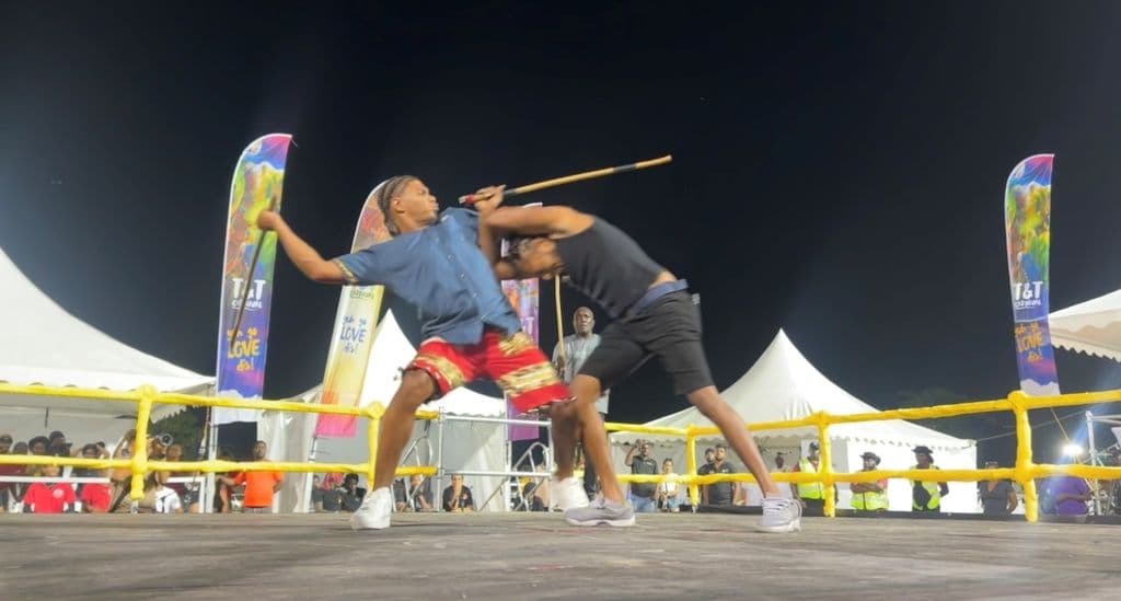 Stickfighting gayelle kicks of Borough Day events