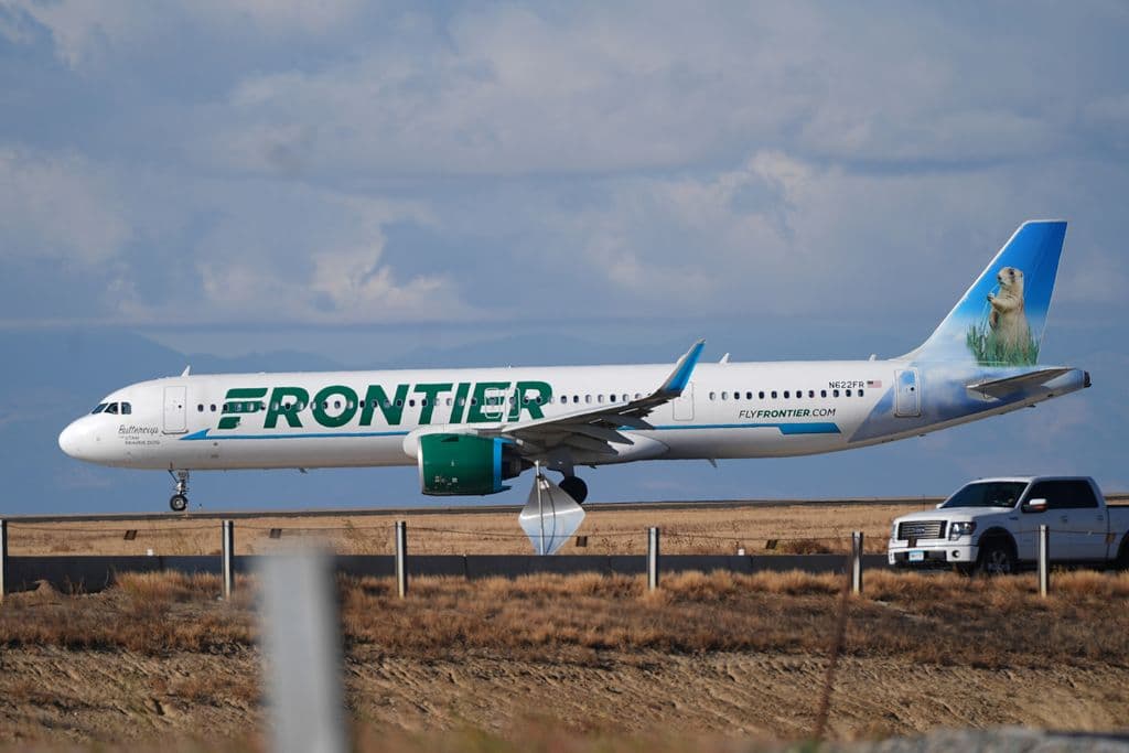 Pedestrian dies after being hit by Frontier Airlines taking off