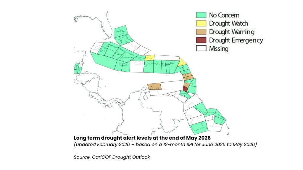 Wet season arrives but dry taps remain a Caribbean reality