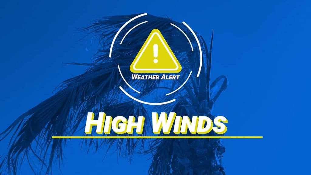 High wind alert remains in effect