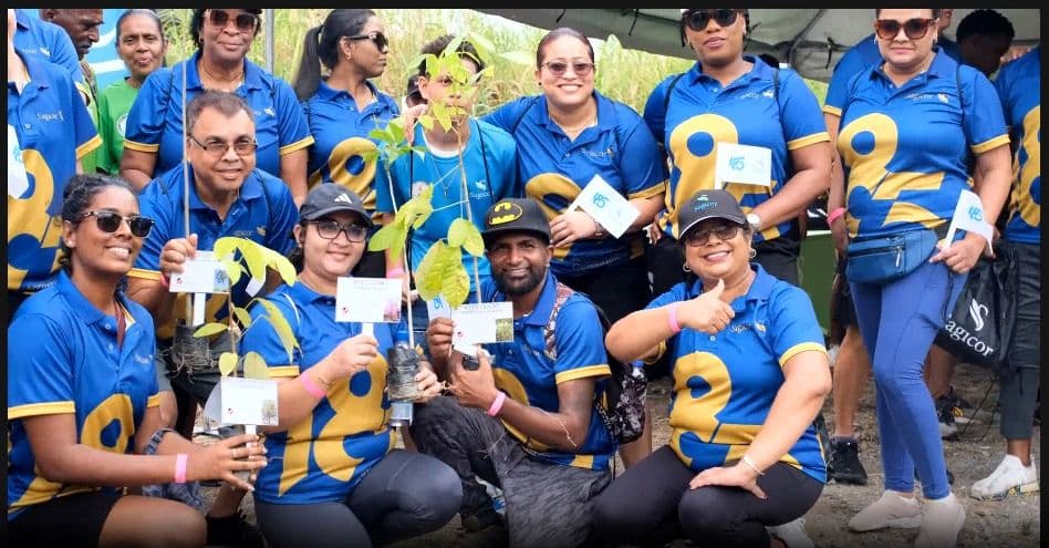 Sagicor plants 185 trees in Chaguaramas to mark 185th Anniversary