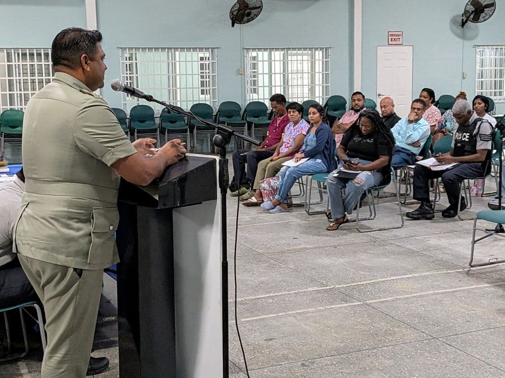 Singh urges police professionalism at Sangre Grande town meeting