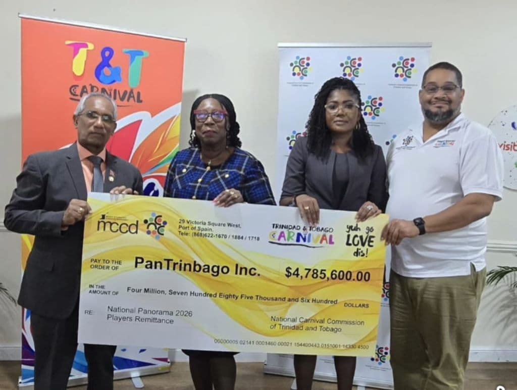Pan Trinbago receives 2026 steelpan players’ remittances