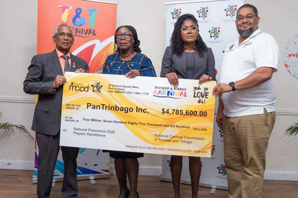 Pan Trinbago receives 2026 steelpan players’ remittances