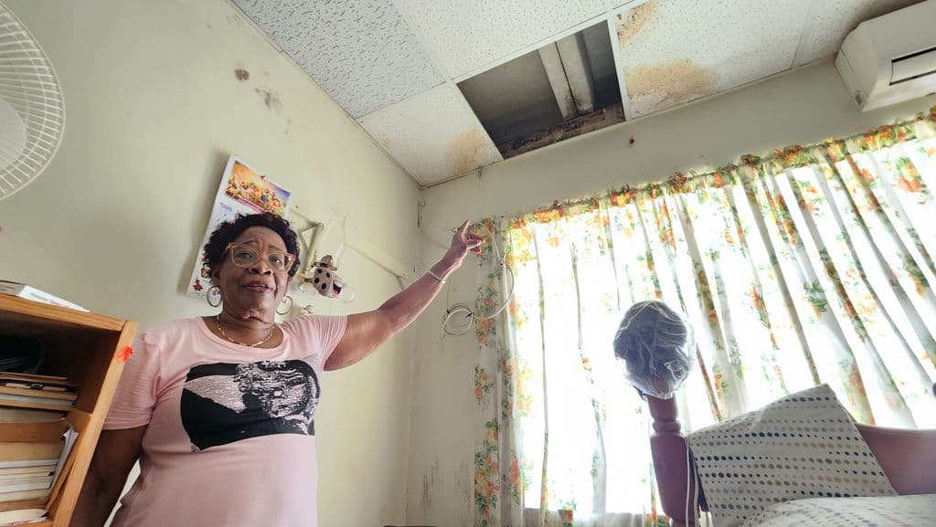 Orchid Gardens pensioners say year-long leaks remain unfixed