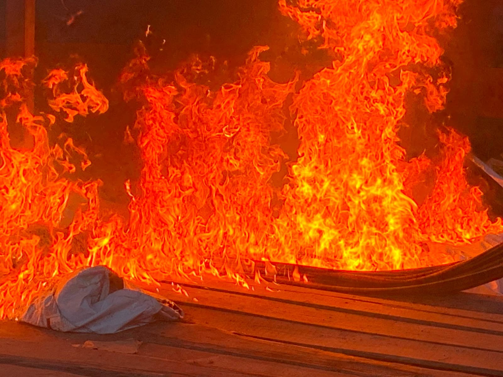 Police set ganja farms ablaze in Berbice River