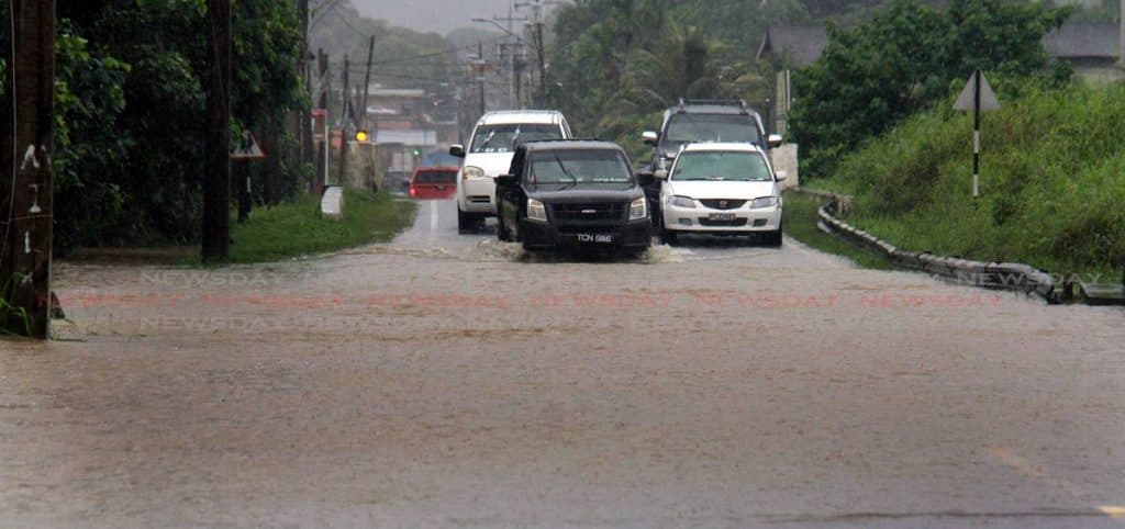 Flash flooding in south, central Trinidad