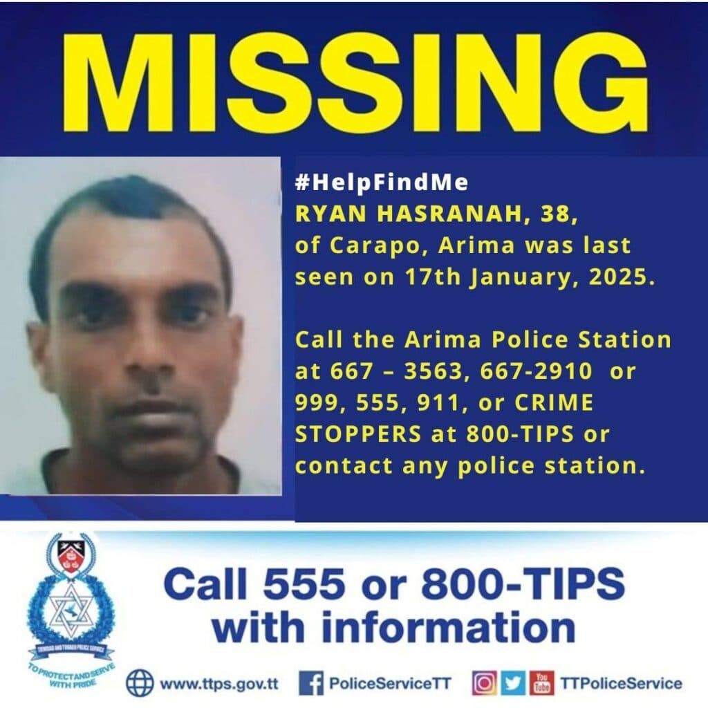 Cops still searching for missing Arima man