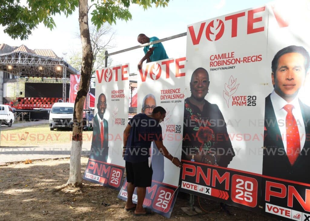 Stage set for PNM's election event at Woodford Square