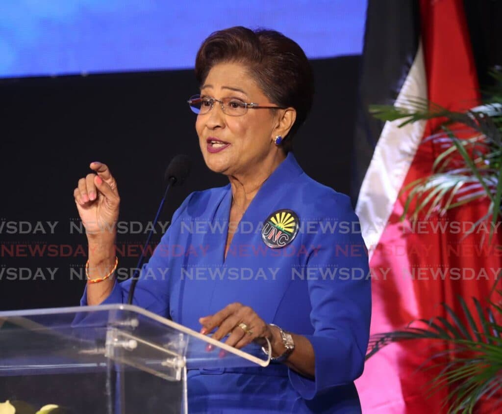 Kamla rolls out a UNC government's economic plans