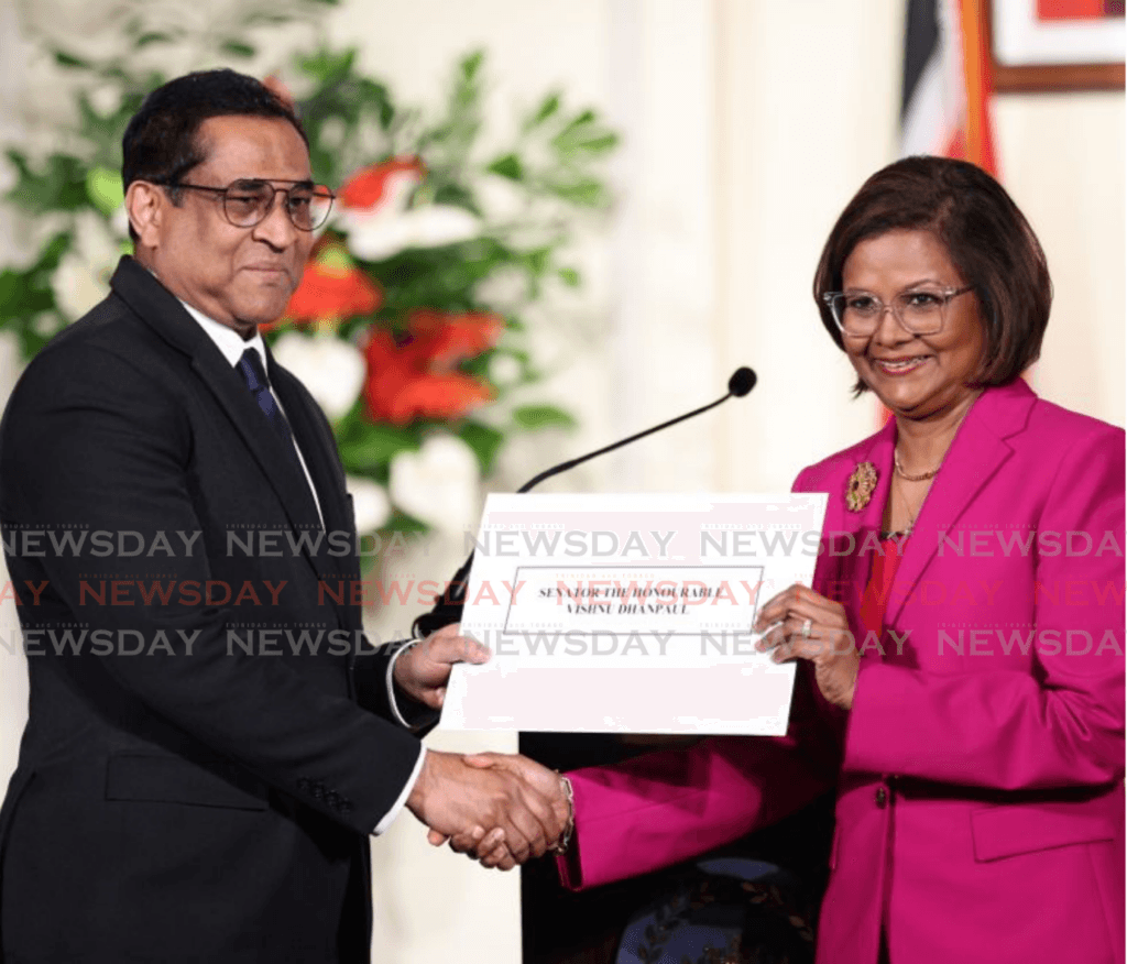 Vishnu Dhanpaul is the Minister of Finance