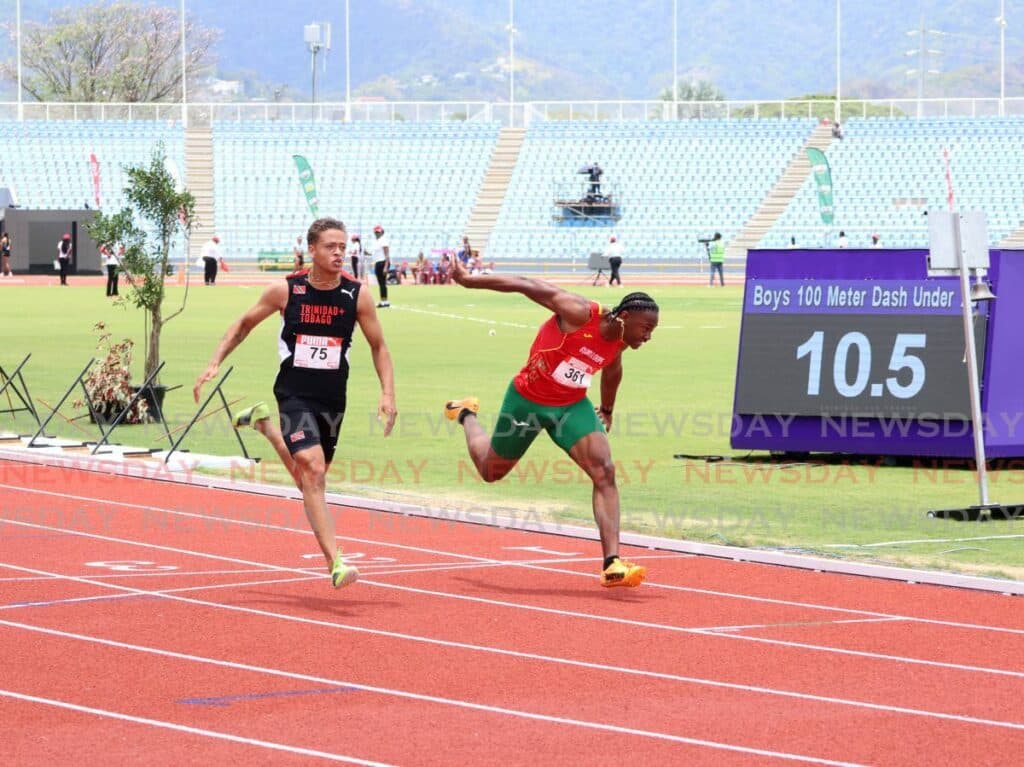 Dylan Woodruffe, Frederick twins into U-20 100m finals at Carifta; Chinapoo runs under protest