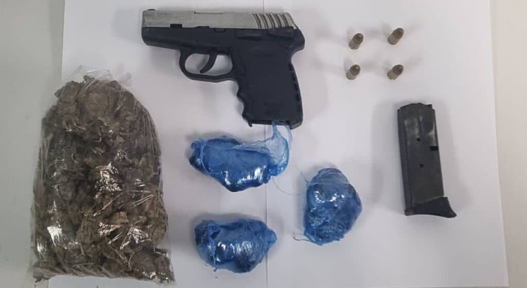 One held, guns, cannabis seized in various districts