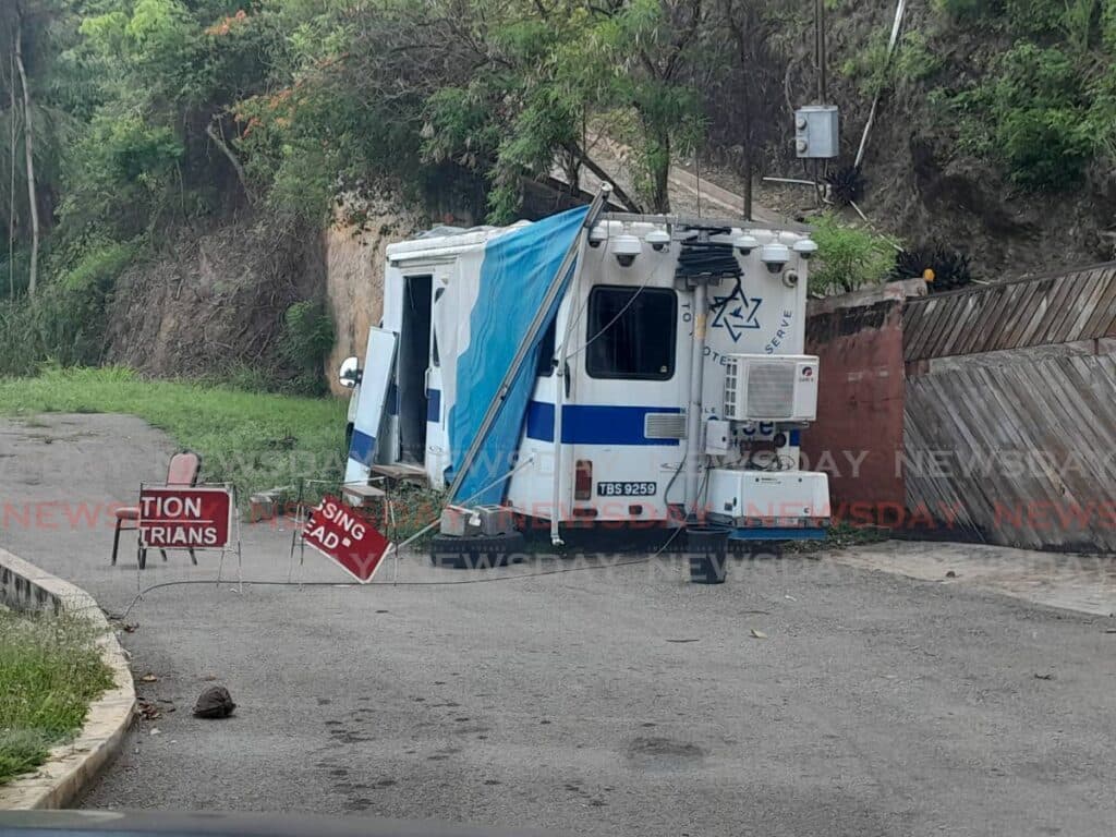 Repairs on police post at Rowley's home begin