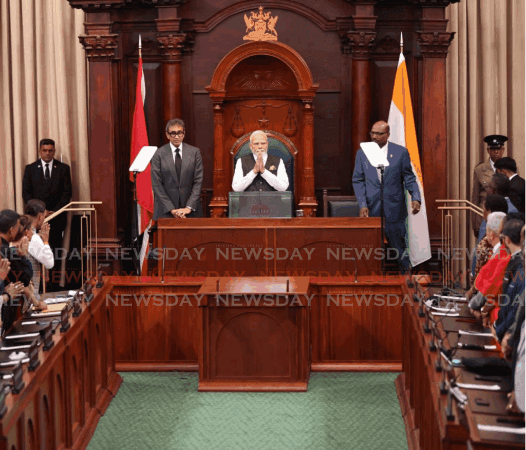 Ex-Cepep workers protest near Red House during India PM's visit